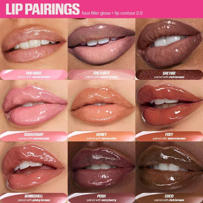 Huda Beauty FAUX FILLER Extra Shine Lip Gloss