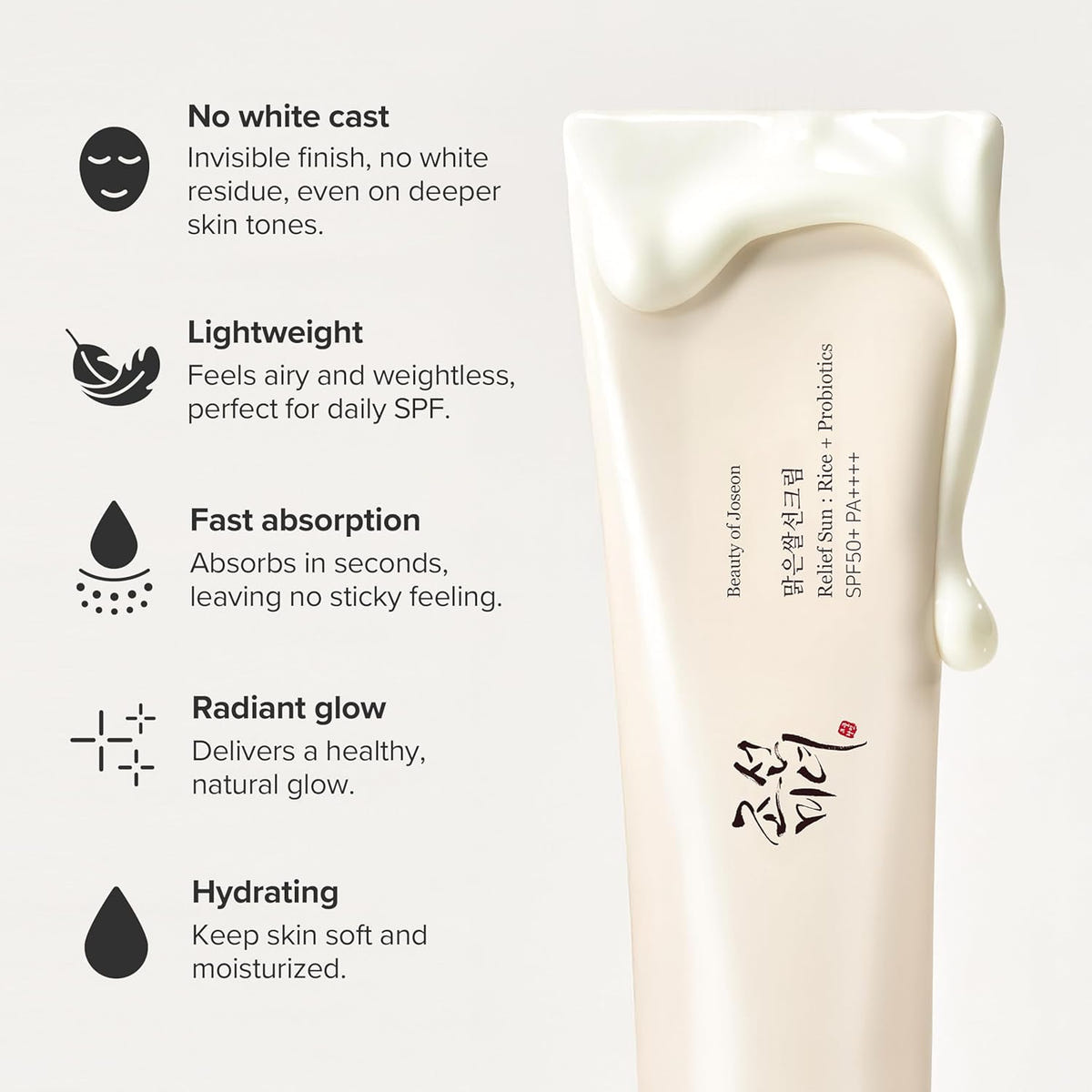 Beauty of Joseon Relief Sun: Rice + Probiotics SPF50+ PA++++