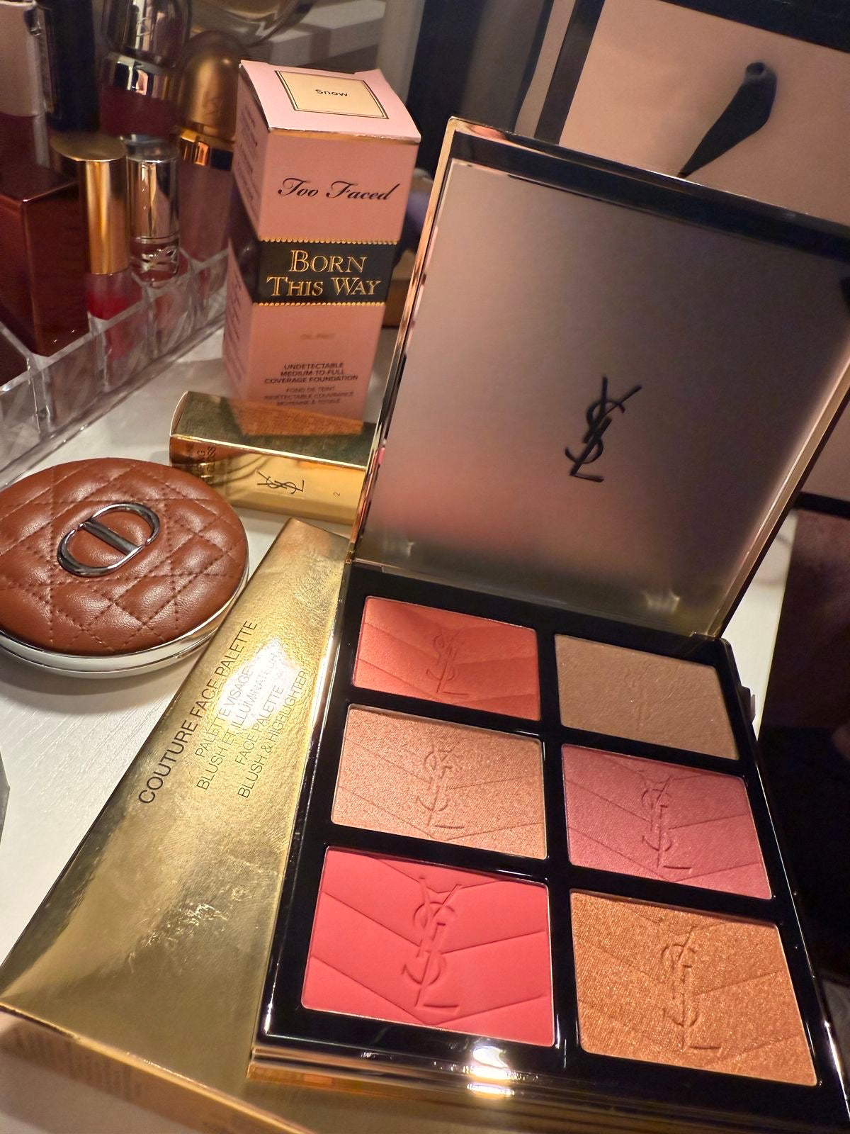 Yves Saint Laurent Golden Oasis Couture Face Palette – Blush & Highlighter