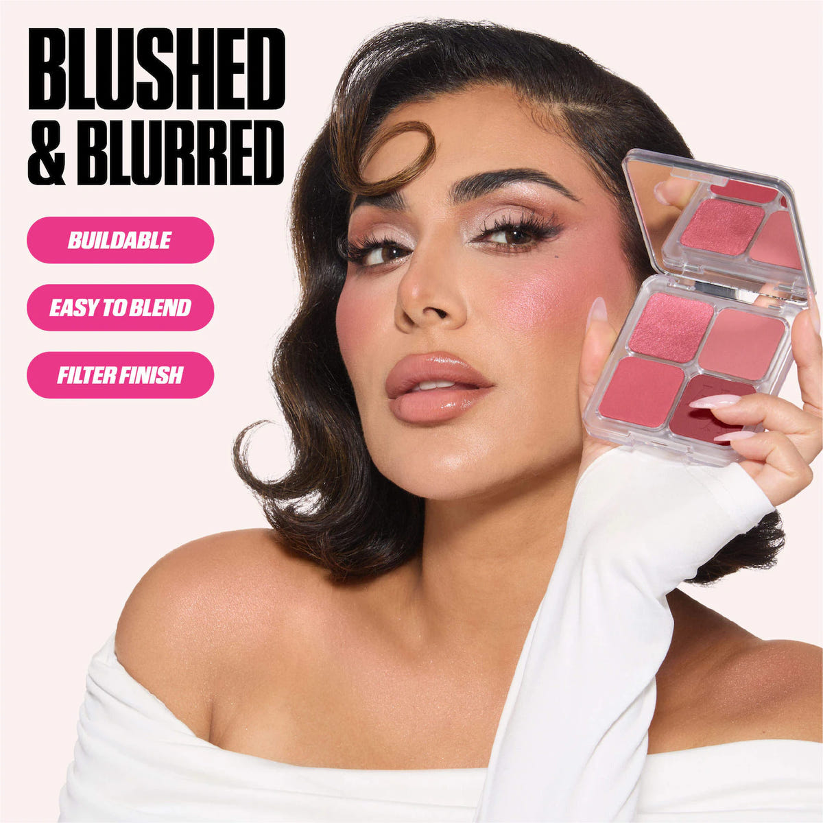 HUDA BEAUTY Blush Filter & Blurring Palette - Rose Berry