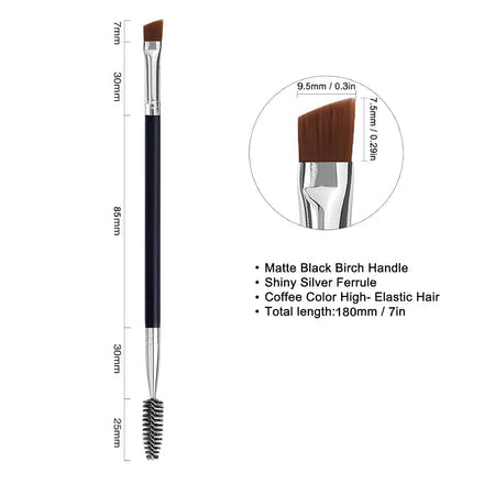 BEILI 2 In 1 Eye Angled Eyebrow and Spoolie Brush