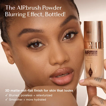 Charlotte Tilbury Airbrush Flawless Foundation + Tarte™ Shape tape radiant concealer
