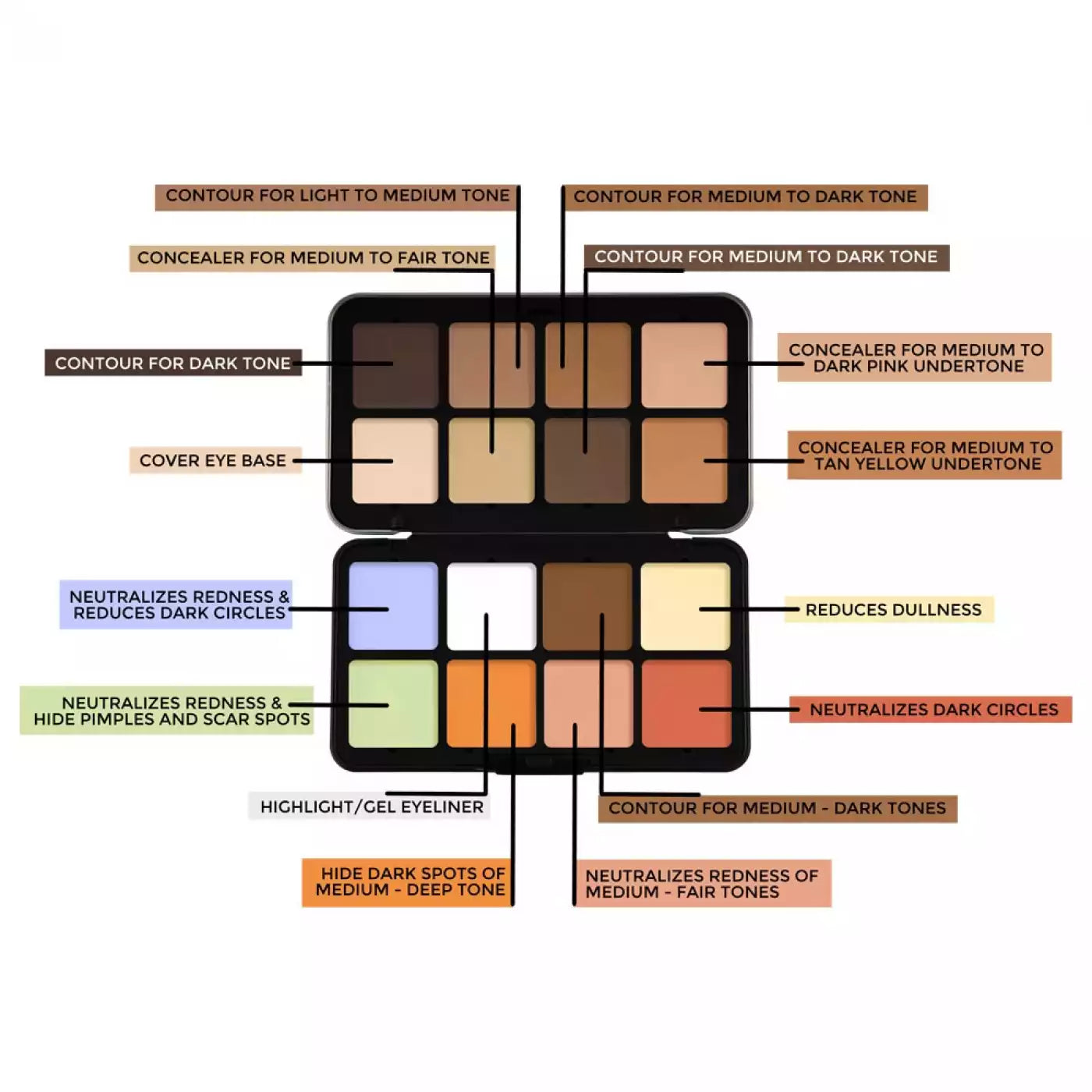 Forever52 16 Color HD Concealer Palette CHP001