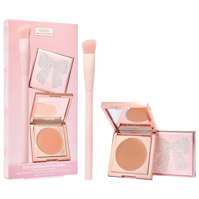 Tarte face card never declines cc full coverage undereye corrector & brush set