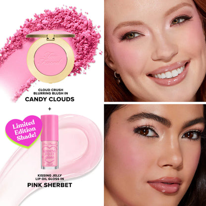 Too Faced Dream A Little Dream Makeup Gift Set – Cloud Crush Blush &amp; Kissing Jelly Lip Oil