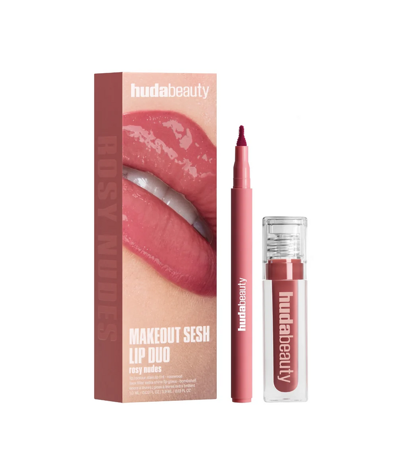 MAKEOUT SESH
LIP DUO
rosy nudes from hudabeauty