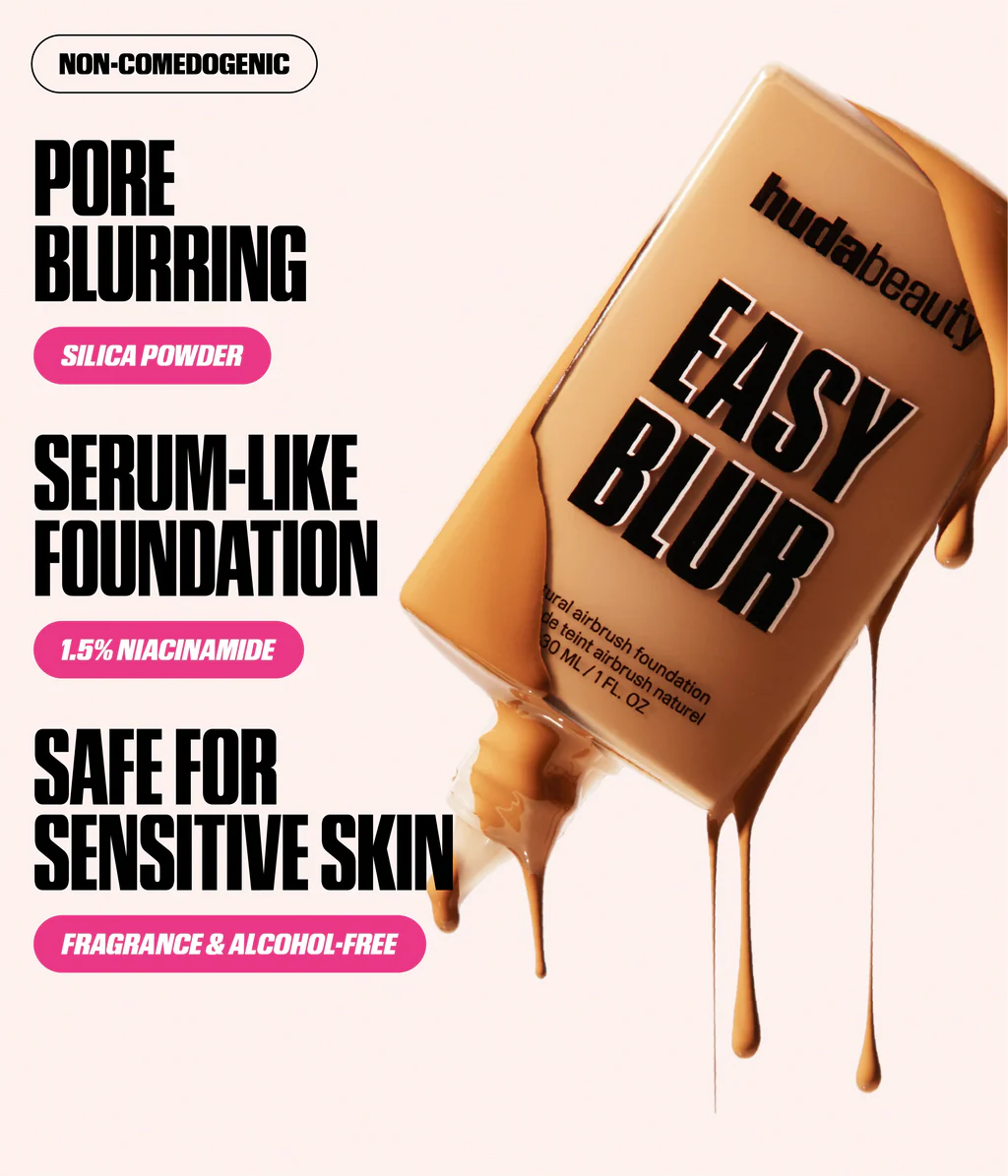 HUDA BEAUTY Easy Blur Natural Airbrush Foundation with Niacin-amide