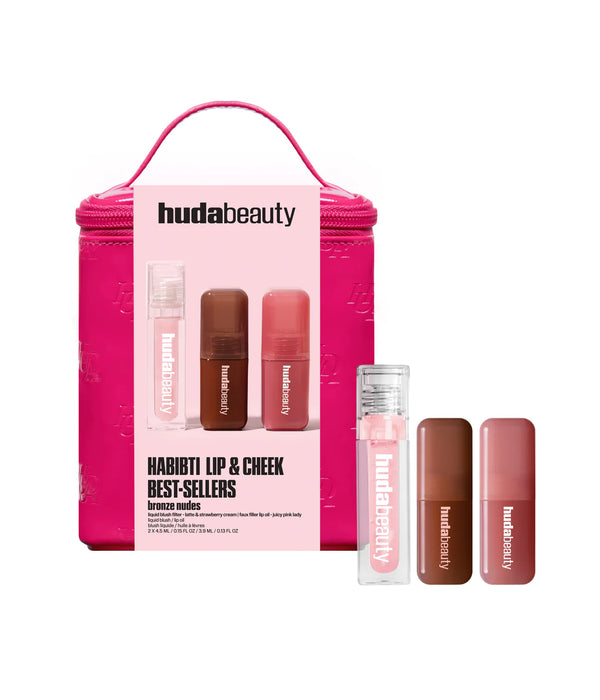 HUDA BEAUTY Habibti Lip & Cheek Best Sellers Kit