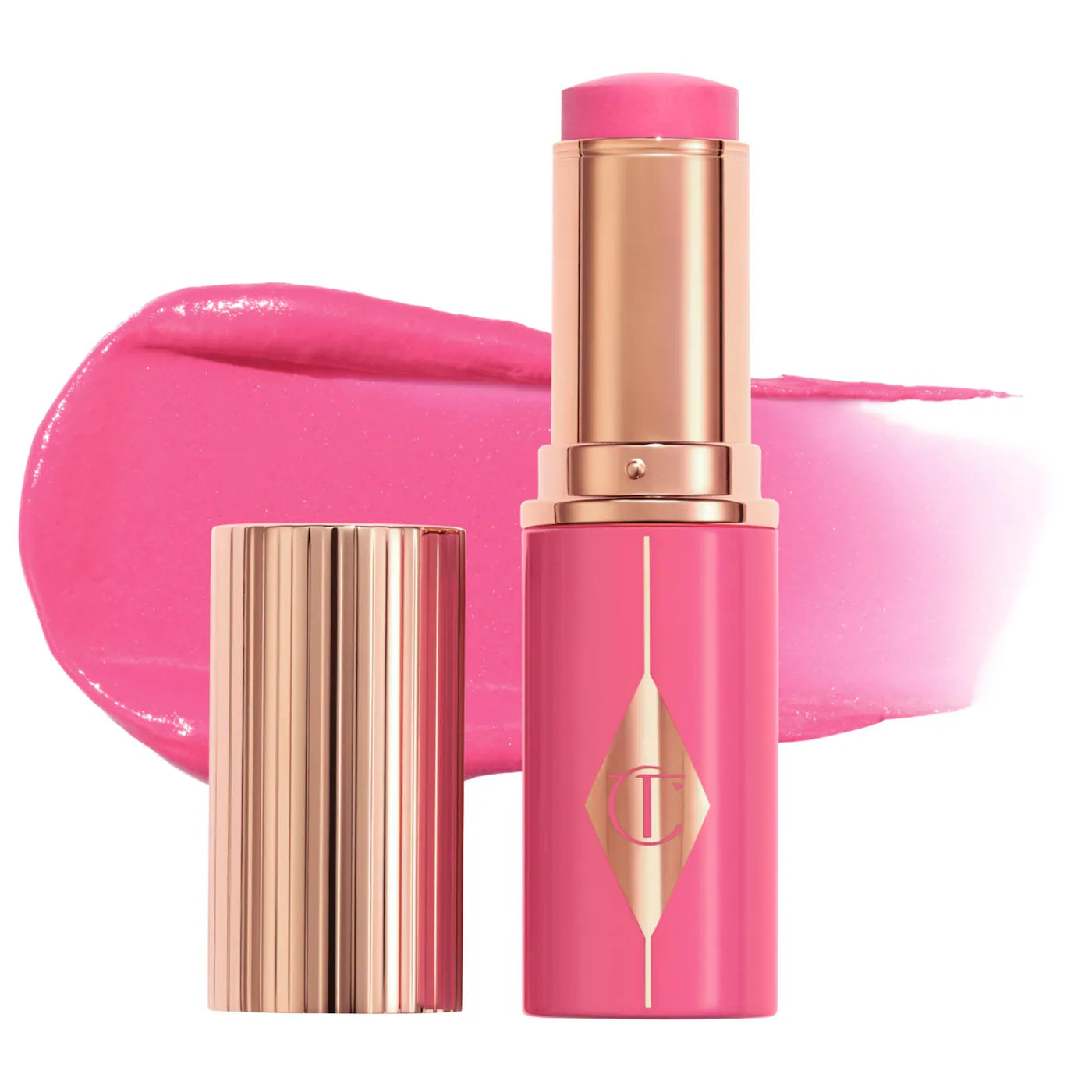 Charlotte Tilbury Unreal Lip + Cheek Glow Blush Stick with Hyaluronic Acid