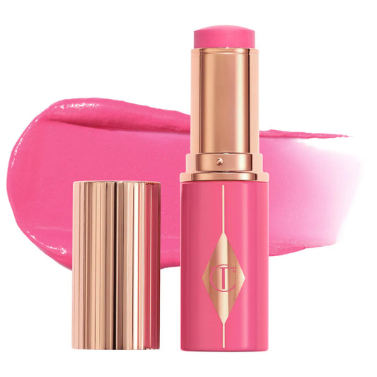 Charlotte Tilbury Unreal Lip + Cheek Glow Blush Stick with Hyaluronic Acid