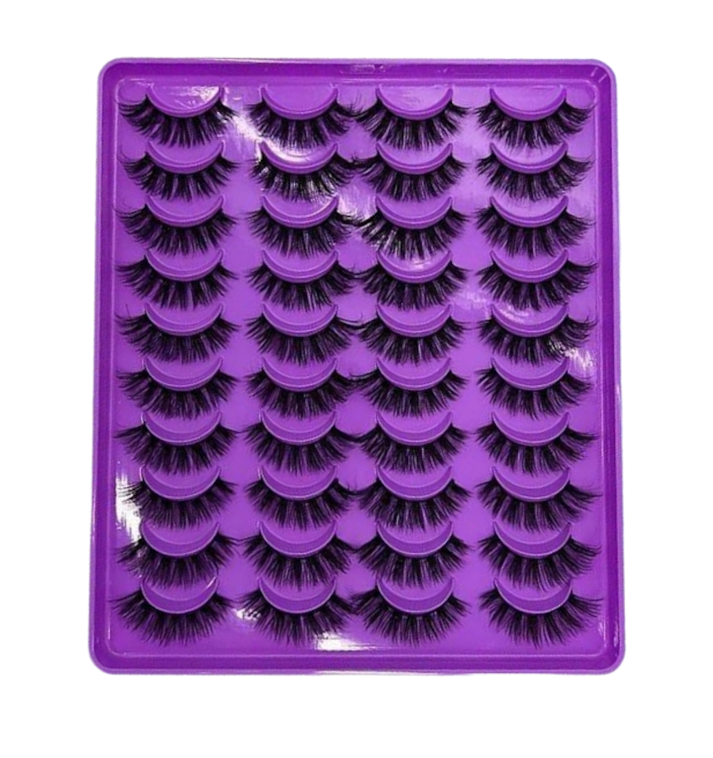 Eyelashes  Thick, Curly &Fluffy – 20 Pairs