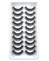 False Eyelashes Thick & Fluffy – 10 Pairs
