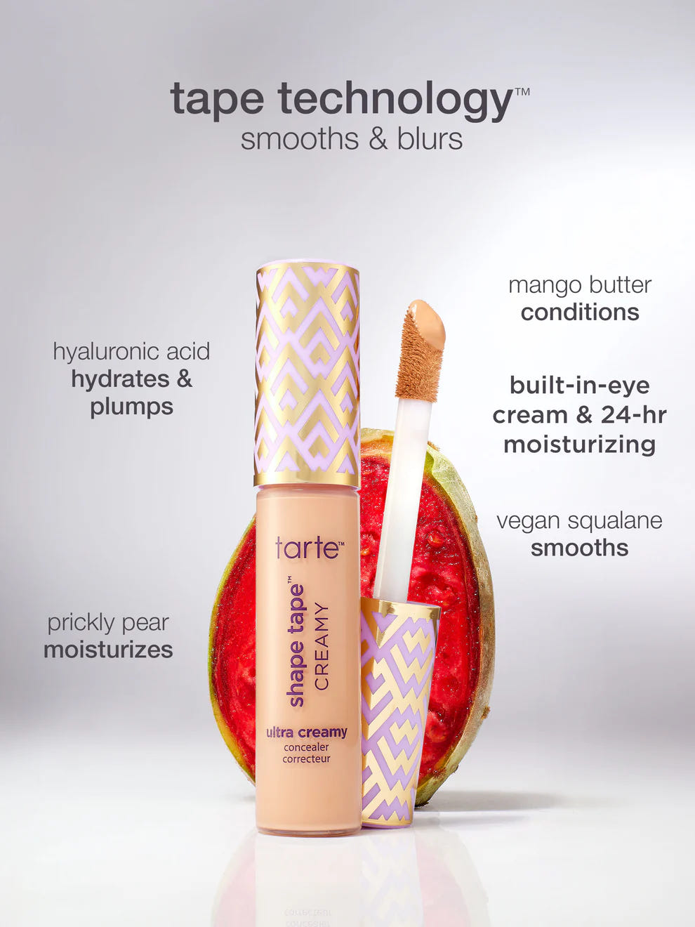 Charlotte Tilbury Airbrush Flawless Foundation + Tarte™ Shape tape radiant concealer