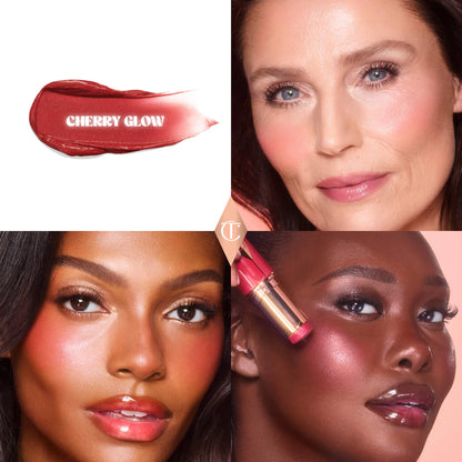 Charlotte Tilbury Unreal Lip + Cheek Glow Blush Stick with Hyaluronic Acid