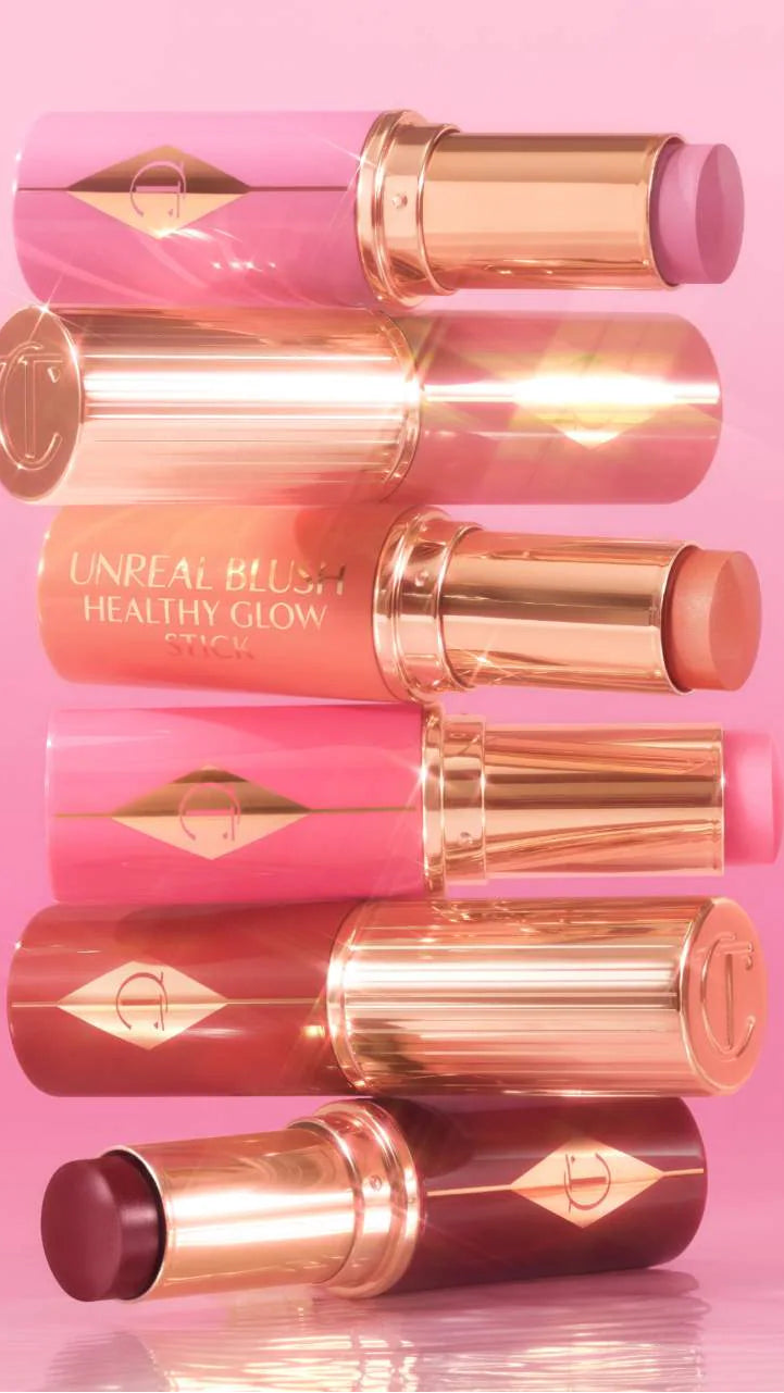 Charlotte Tilbury Unreal Lip + Cheek Glow Blush Stick with Hyaluronic Acid