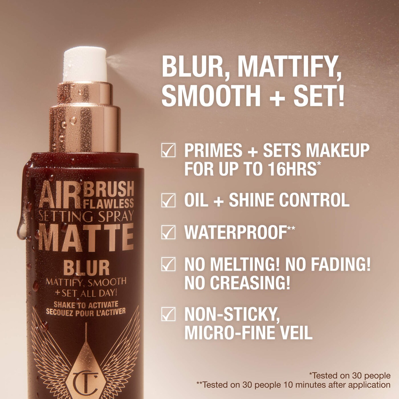 Charlotte Tilbury  Airbrush Flawless Matte Blurring &amp; Waterproof Setting Spray